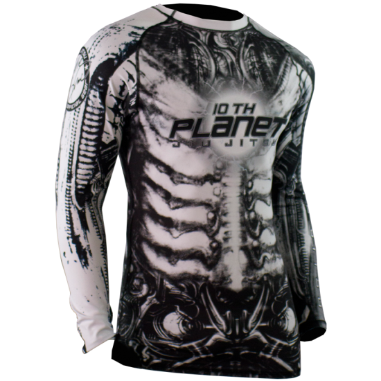 Alien Exoskeleton Ranked Rashguard White